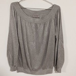 Zara Boatneck Top, Grey, Women's M